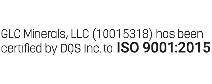GLC Minerals has been certified to ISO 9001:2015